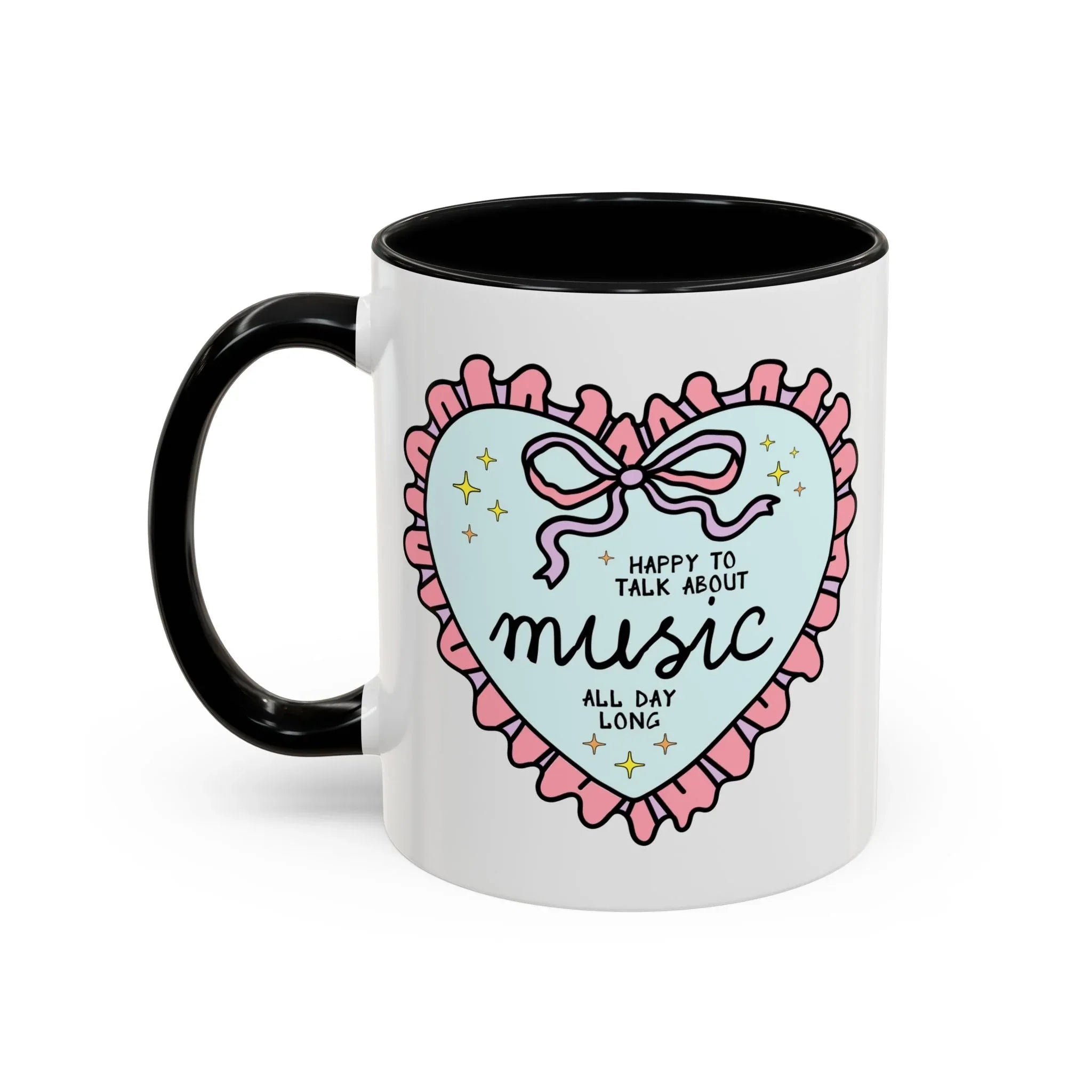 Happy to Talk About Music All Day Long Coffee Mug - BIG FRENCHIES