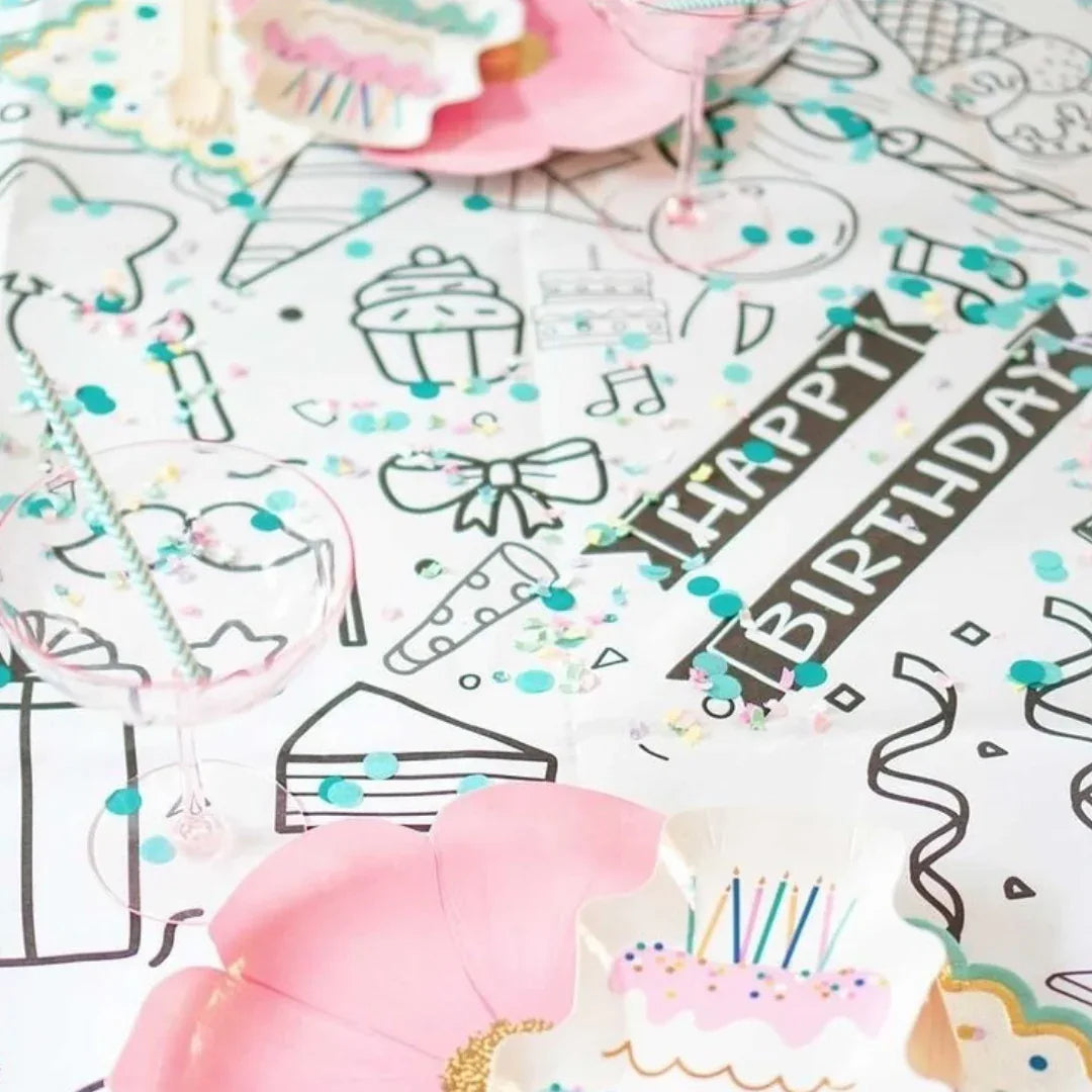 Happy Birthday Coloring Tablecloth - BIG FRENCHIES