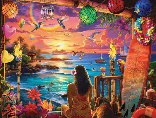Hawaiian Oasis 1000 Piece Jigsaw Puzzle by Springbok Puzzles - BIG FRENCHIES