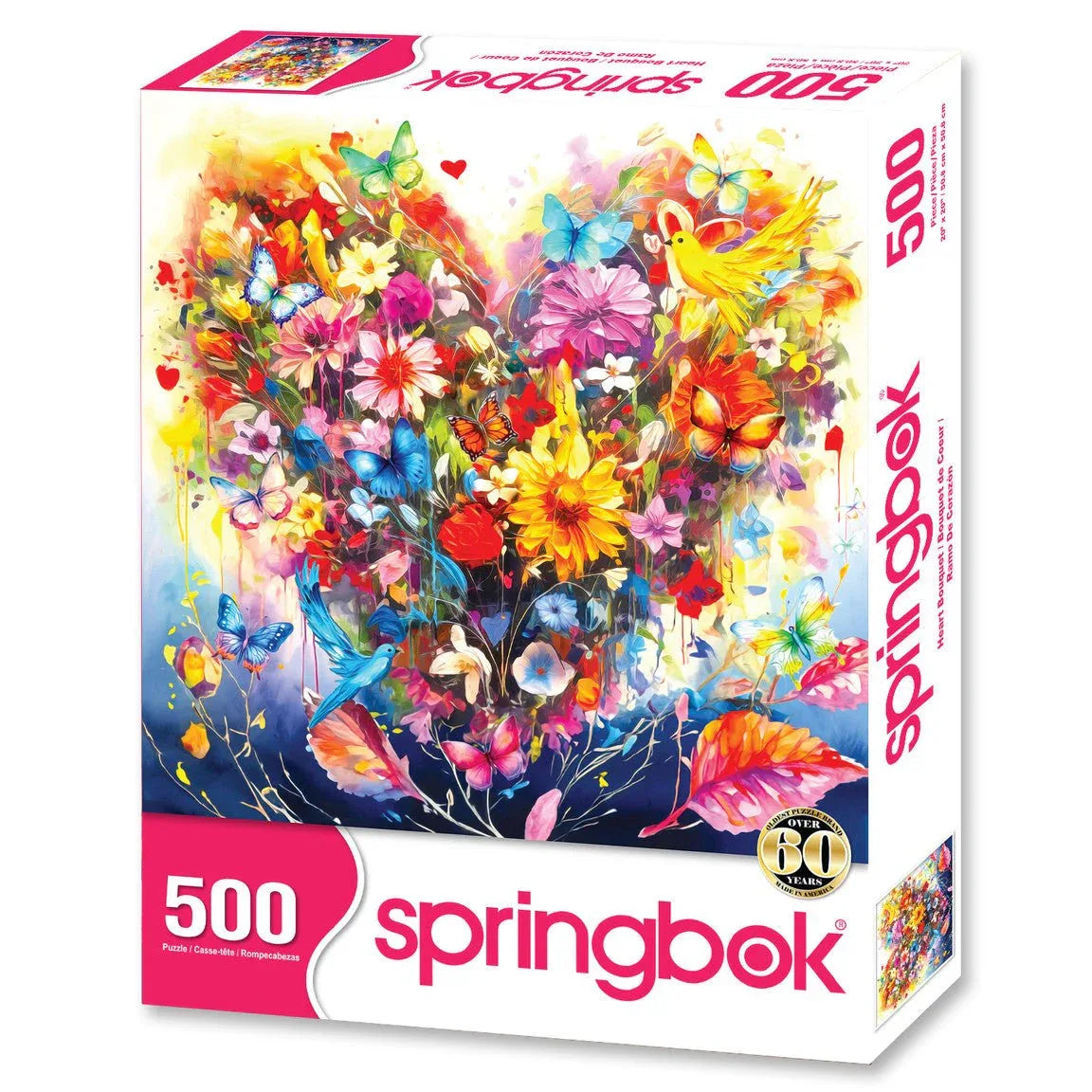 Heart Bouquet 500 Piece Jigsaw Puzzle by Springbok Puzzles - BIG FRENCHIES