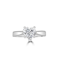 Heart Diamond Veneer Cubic Zirconia 14K Gold Ring. 635R002K