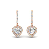 Heart Halo Drop Dangle Earring