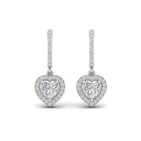 Heart Halo Drop Dangle Earring