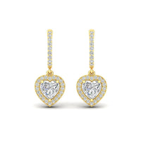 Heart Halo Drop Dangle Earring