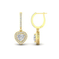 Heart Halo Drop Dangle Earring