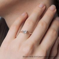 Heart Shaped Celtic Solitaire Engagement Ring