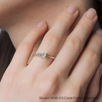 Heart Shaped Celtic Solitaire Engagement Ring