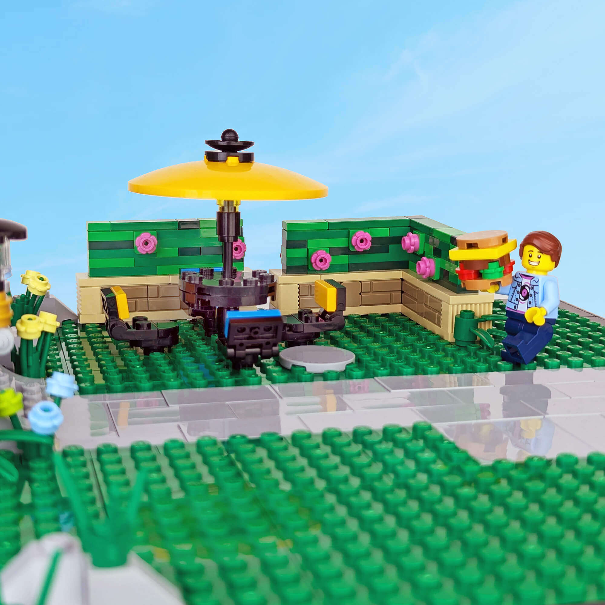 Hedge Planter 'L Shape' Set - Building Set - Made Using LEGO® Parts