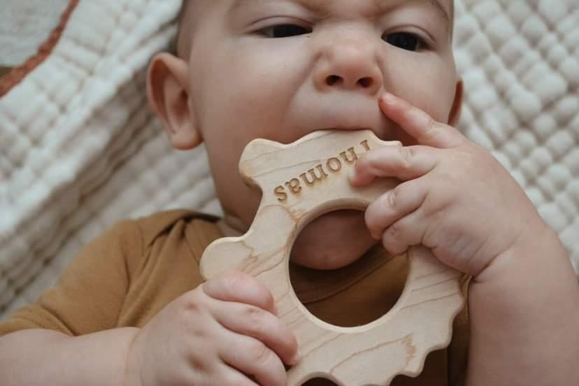Hedgehog Wooden Baby Grasping Toy - BIG FRENCHIES