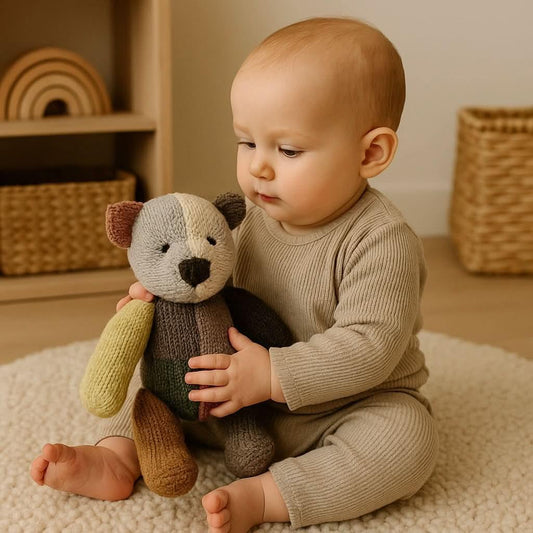 Wool Knit Buddy | Dee the Patchwork Bear - BIG FRENCHIES