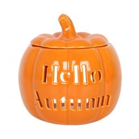 Hello Autumn Fall Pumpkin Oil Burner and Wax Warmer - BIG FRENCHIES