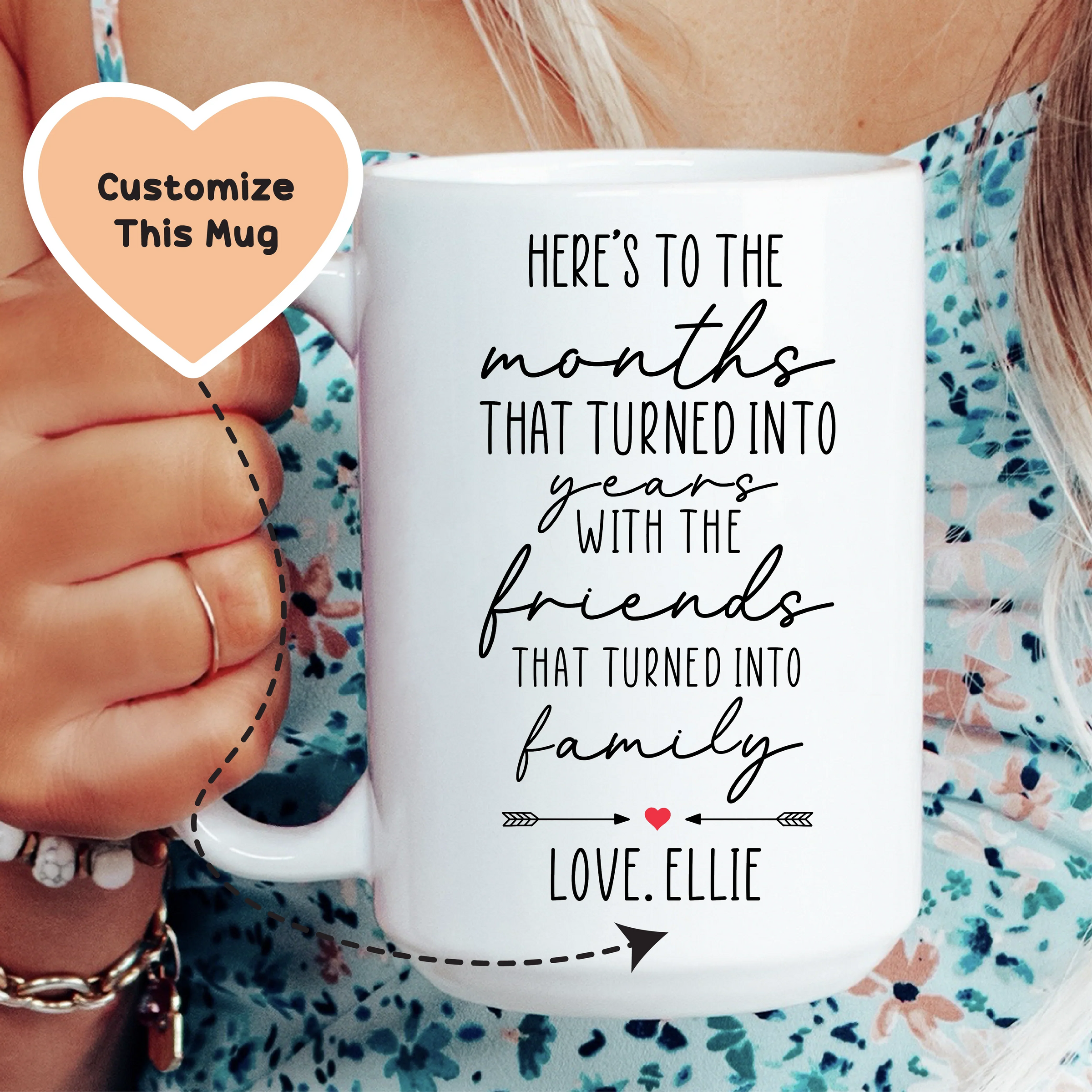 Here's To The Months That Turned Into Years Custom Mug - BIG FRENCHIES
