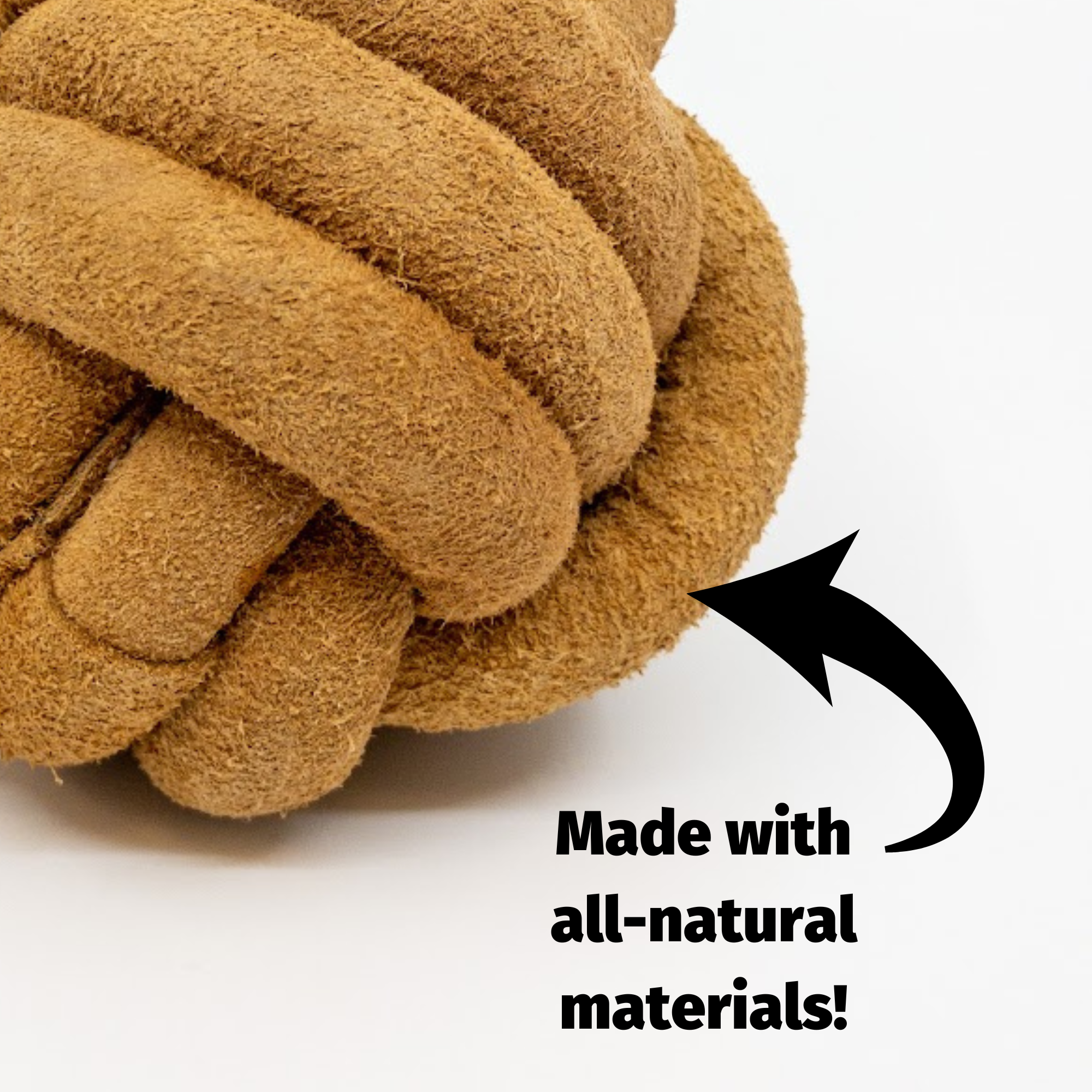 Huggle-Hide® Natural Leather Ball Dog Toy, 2 Pack - BIG FRENCHIES