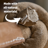 Huggle-Hide® Natural Leather Bone Dog Toy, 3 Pack - BIG FRENCHIES
