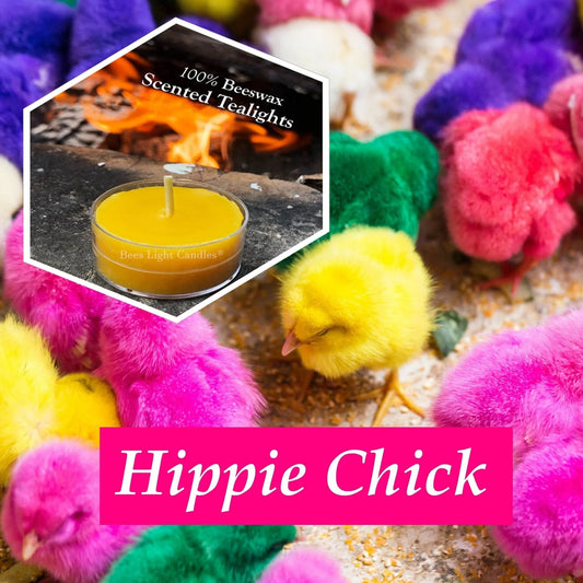 Hippie Chick Scented Beeswax Tealight Candles - BIG FRENCHIES
