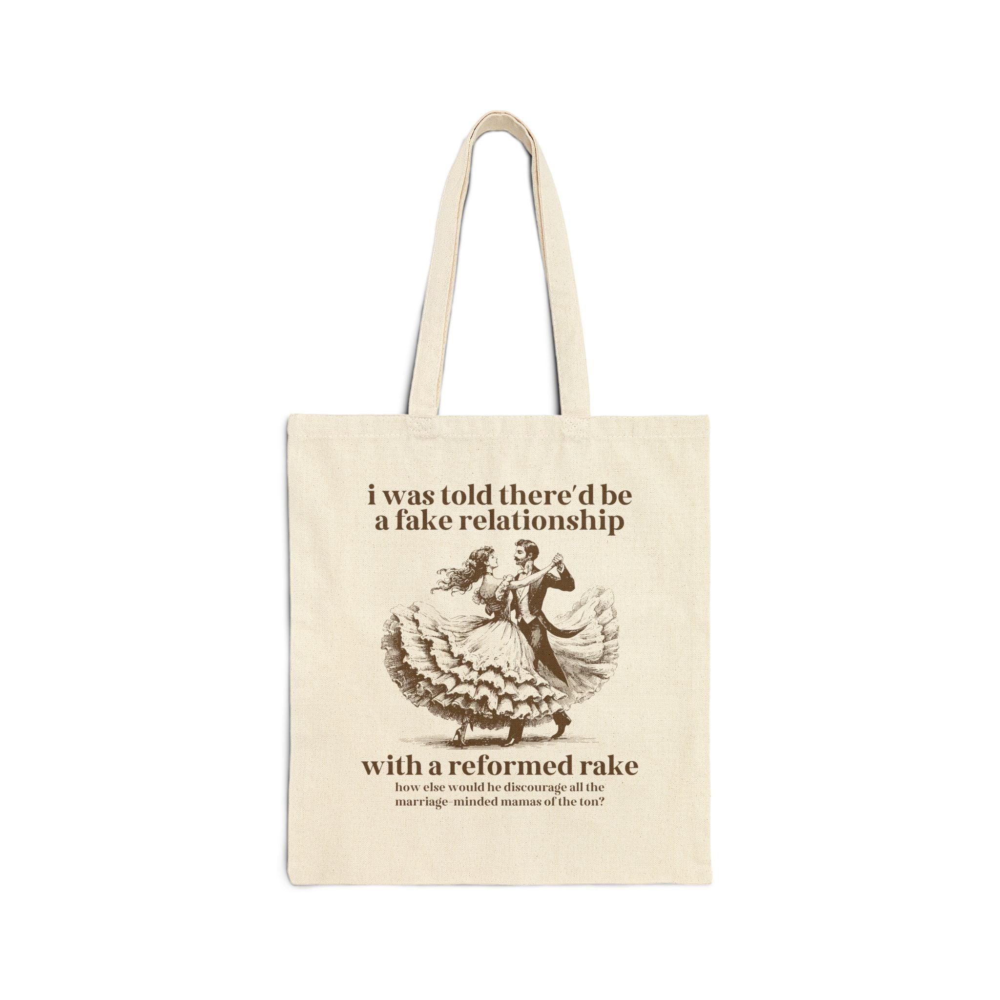 Historical Romance Reader Tote Bag for Book Lover: Funny Romance Tropes Tote Bag - BIG FRENCHIES