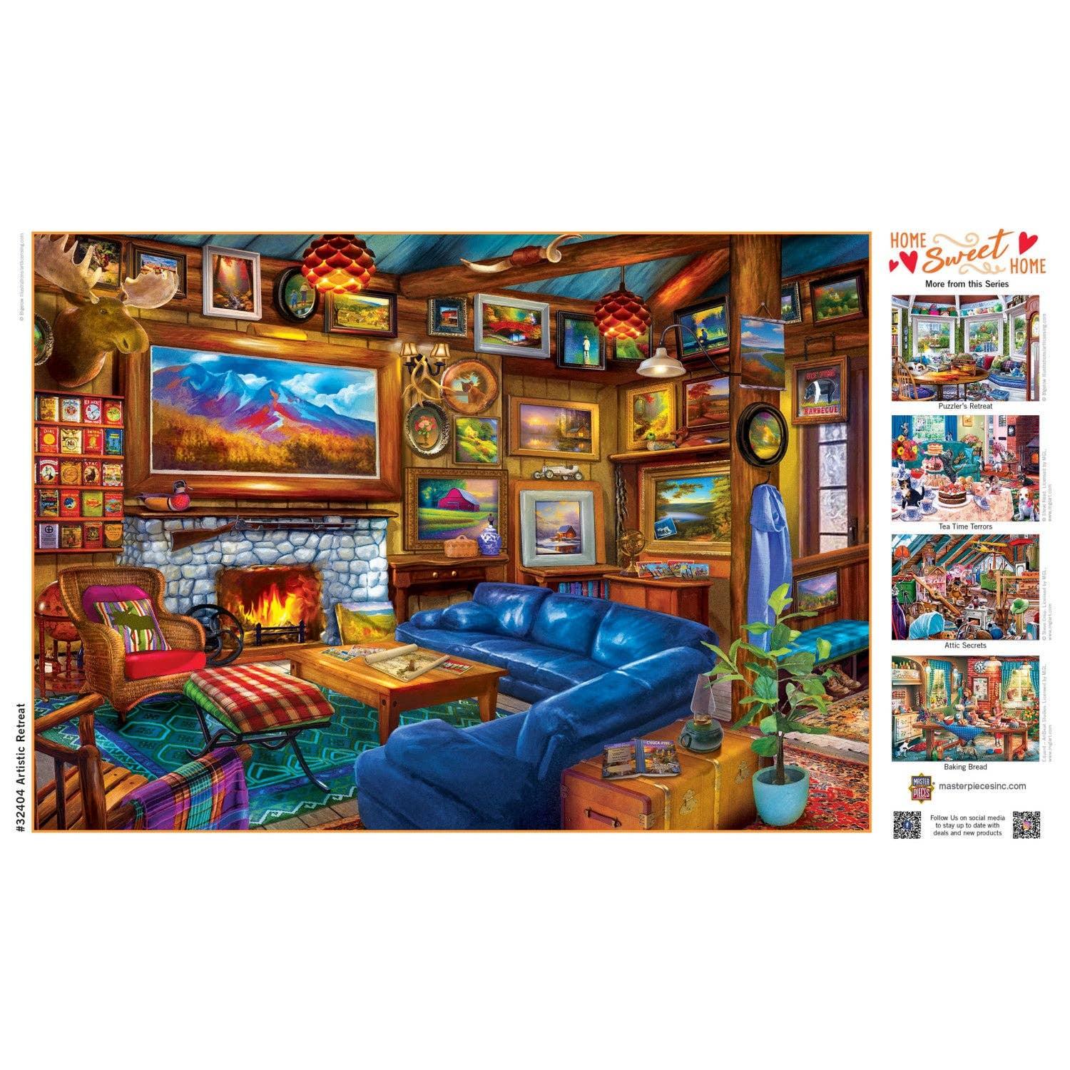 Home Sweet Home - Artistic Retreat 500 Piece Puzzle by Masterpieces - BIG FRENCHIES