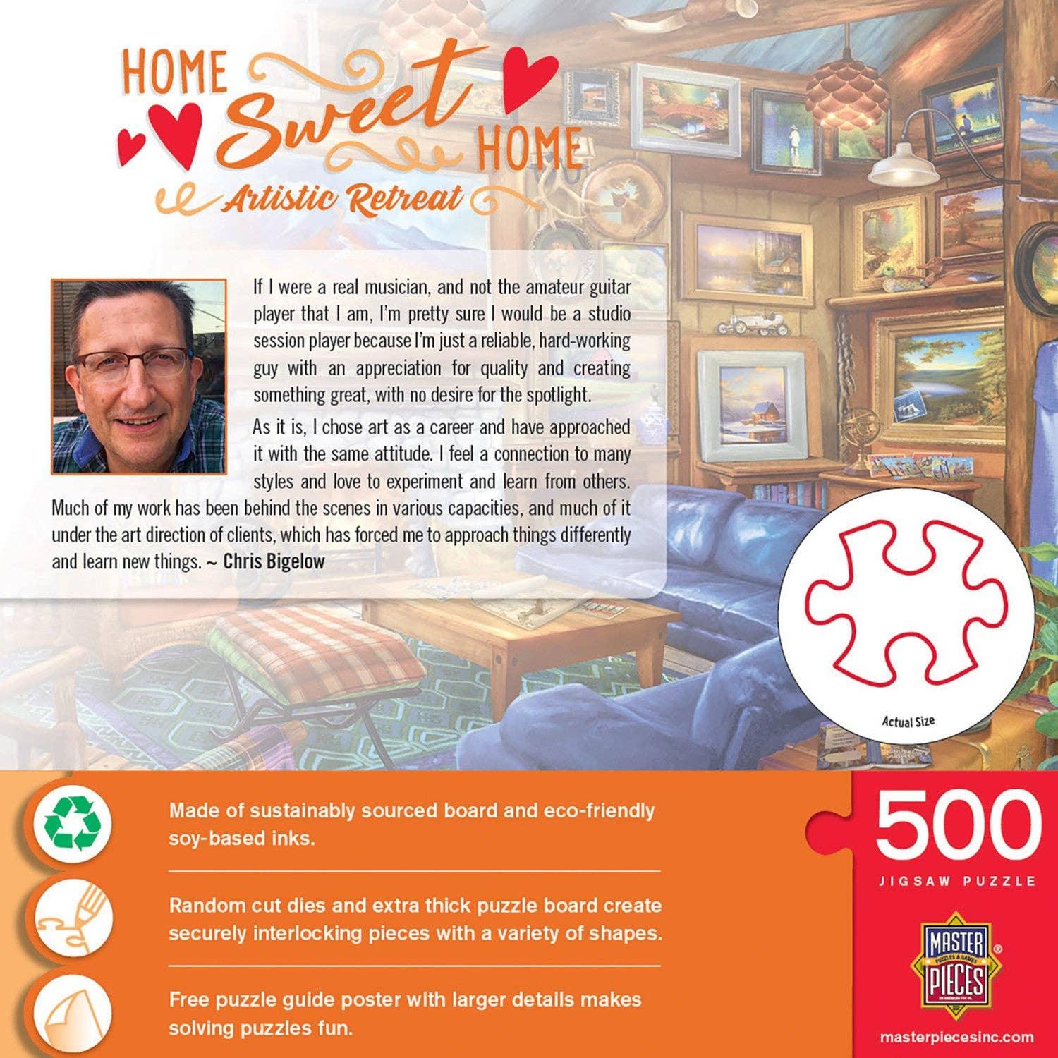 Home Sweet Home - Artistic Retreat 500 Piece Puzzle by Masterpieces - BIG FRENCHIES