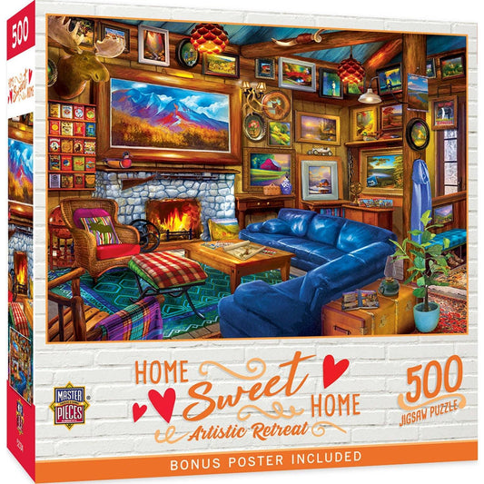 Home Sweet Home - Artistic Retreat 500 Piece Puzzle by Masterpieces - BIG FRENCHIES