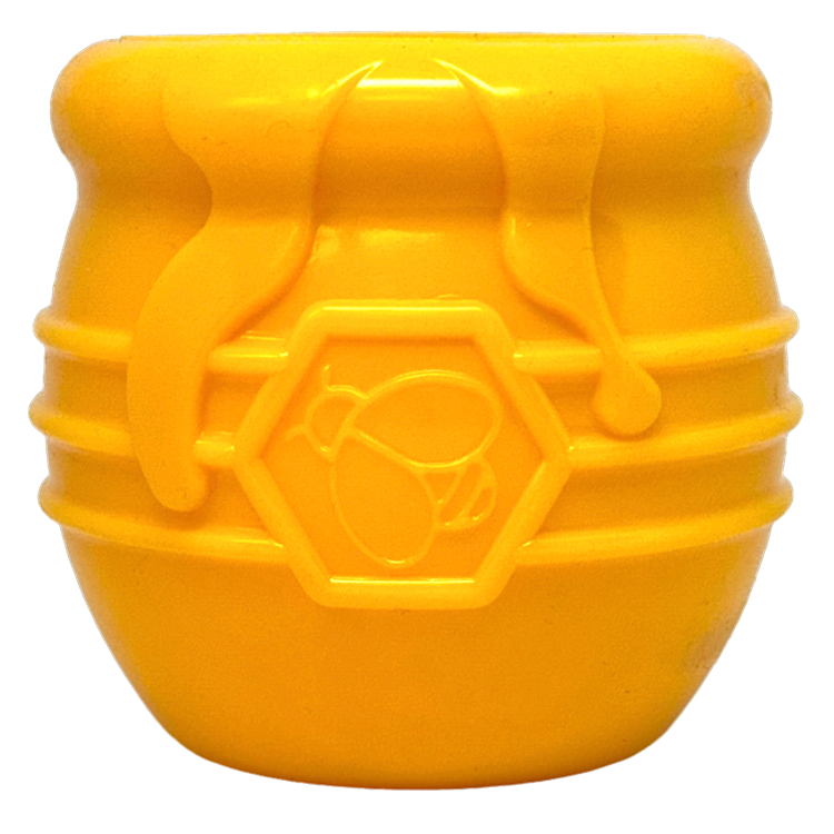 Honey Pot Dog eCup Treat Dispenser | Durable PUP-X Rubber Enrichment Toy | USA Made - BIG FRENCHIES