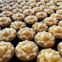 Honeybee Flower Beeswax Tealight Candles - BIG FRENCHIES