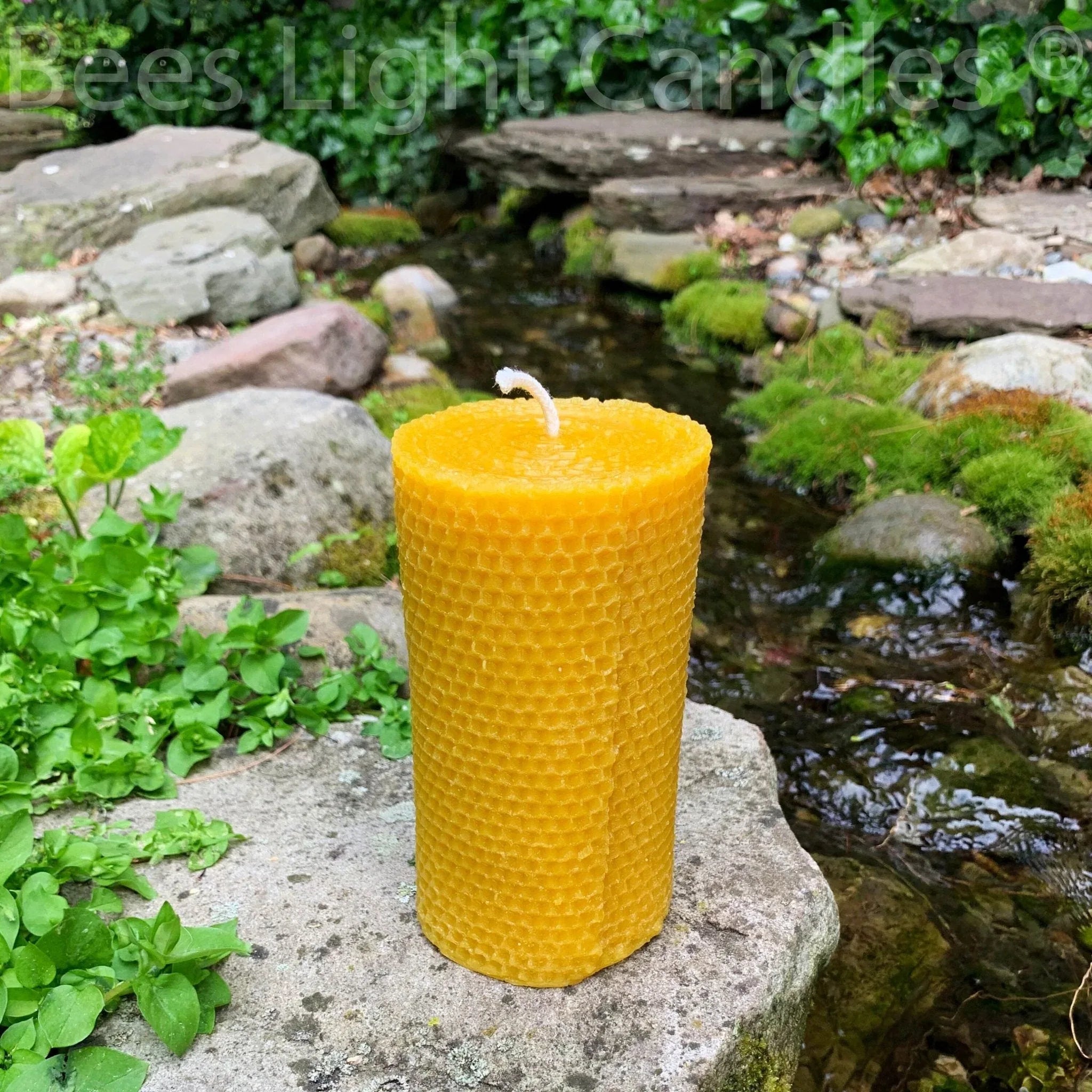 Large Honeycomb Beeswax Pillar Candle - BIG FRENCHIES