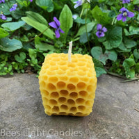 Honeycomb Cube Beeswax Candle - BIG FRENCHIES
