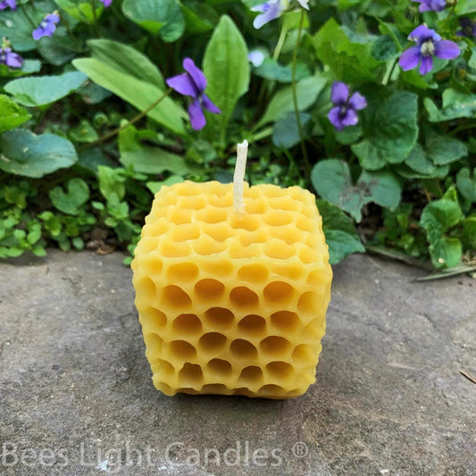 Honeycomb Cube Beeswax Candle - BIG FRENCHIES