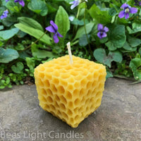 Honeycomb Cube Beeswax Candle - BIG FRENCHIES