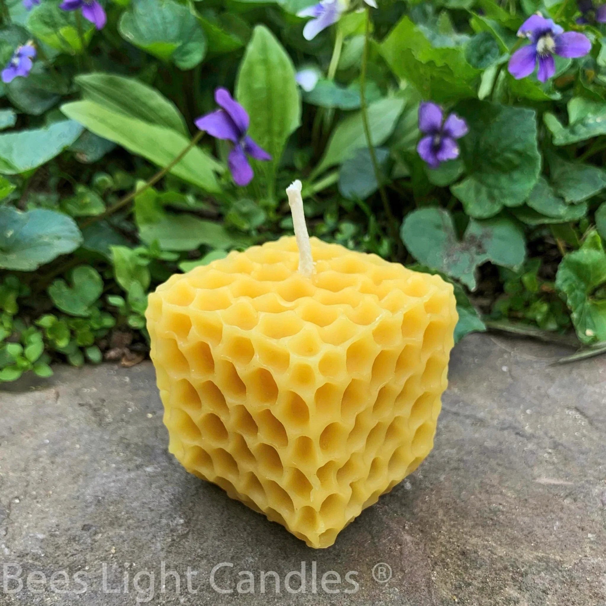 Honeycomb Cube Beeswax Candle - BIG FRENCHIES