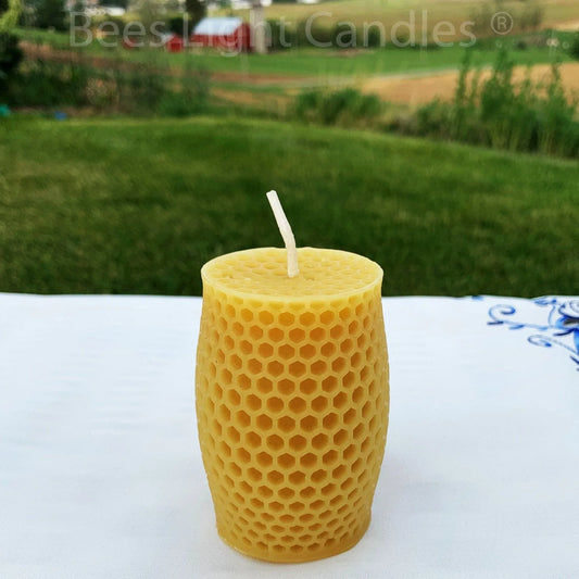 Honeycomb Curvy Pillar Candle - BIG FRENCHIES