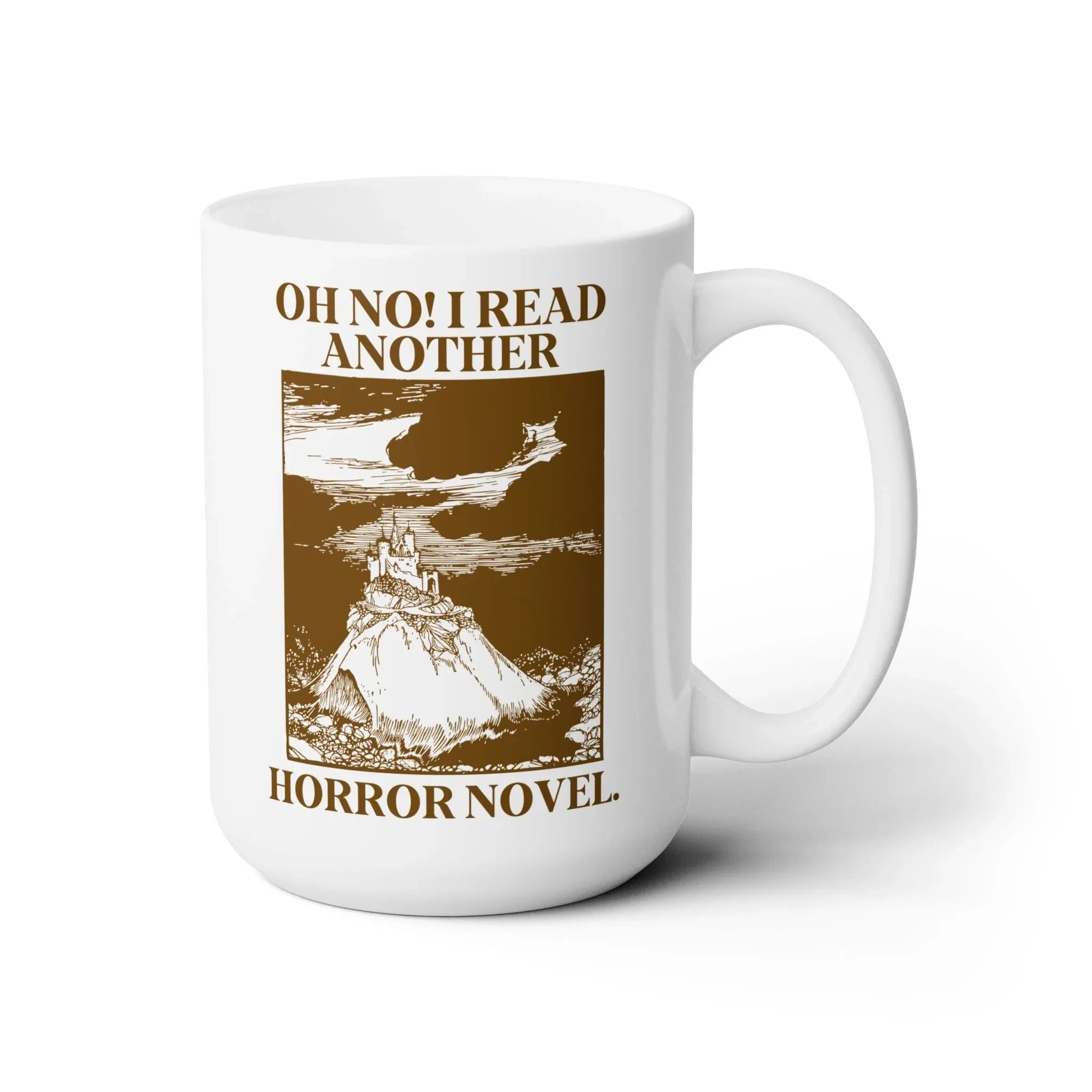 Horror Reader 15 Oz Coffee Mug for Bookworm or Librarian - BIG FRENCHIES