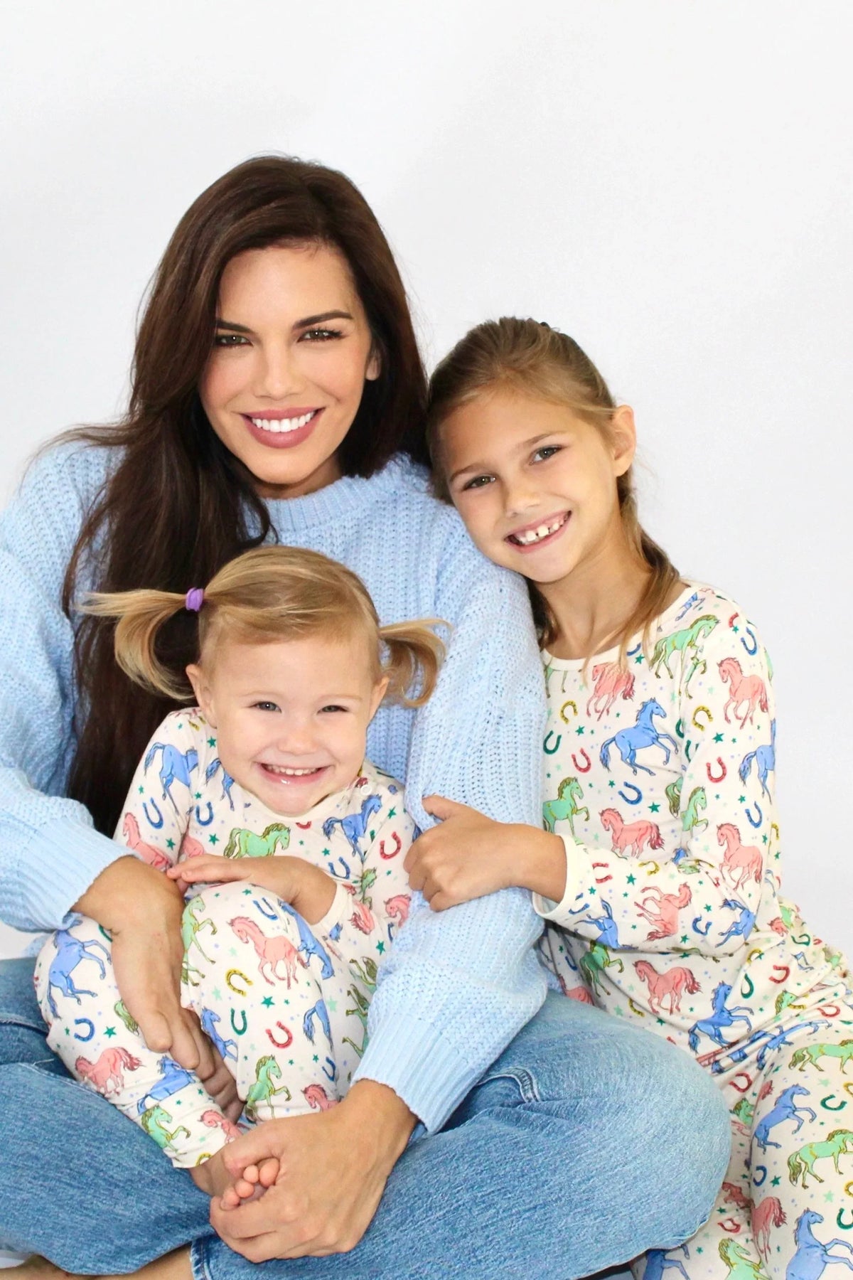 Long Sleeve Pajama Set - Horses - BIG FRENCHIES