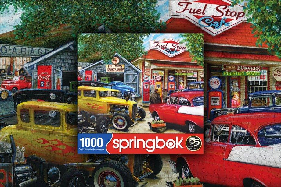 Hot Rod Cafe 1000 Piece Jigsaw Puzzle by Springbok Puzzles - BIG FRENCHIES