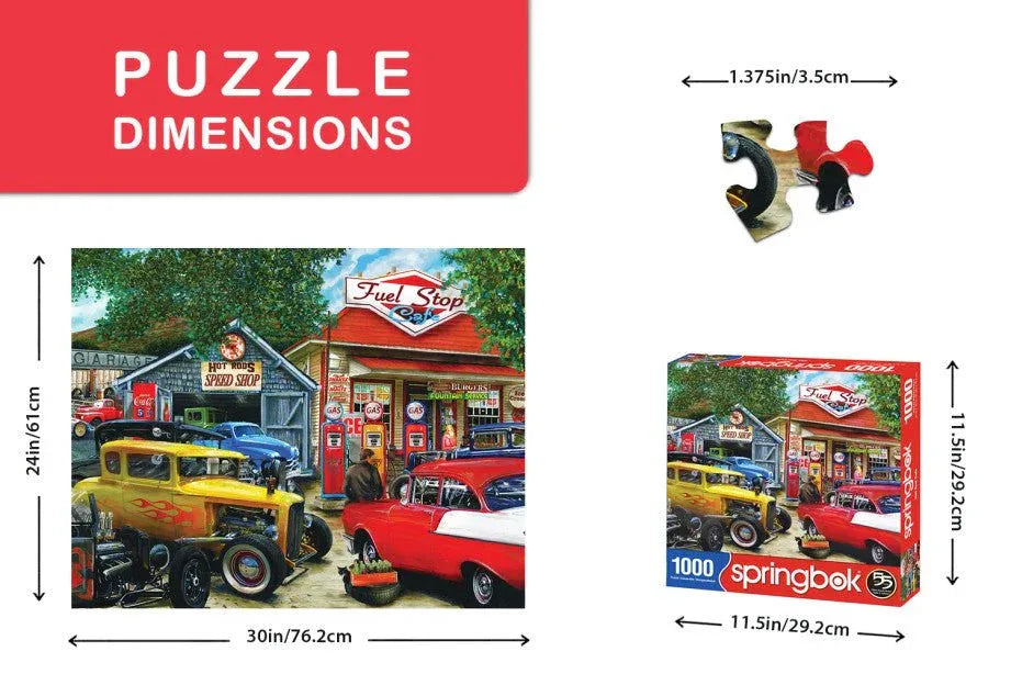 Hot Rod Cafe 1000 Piece Jigsaw Puzzle by Springbok Puzzles - BIG FRENCHIES