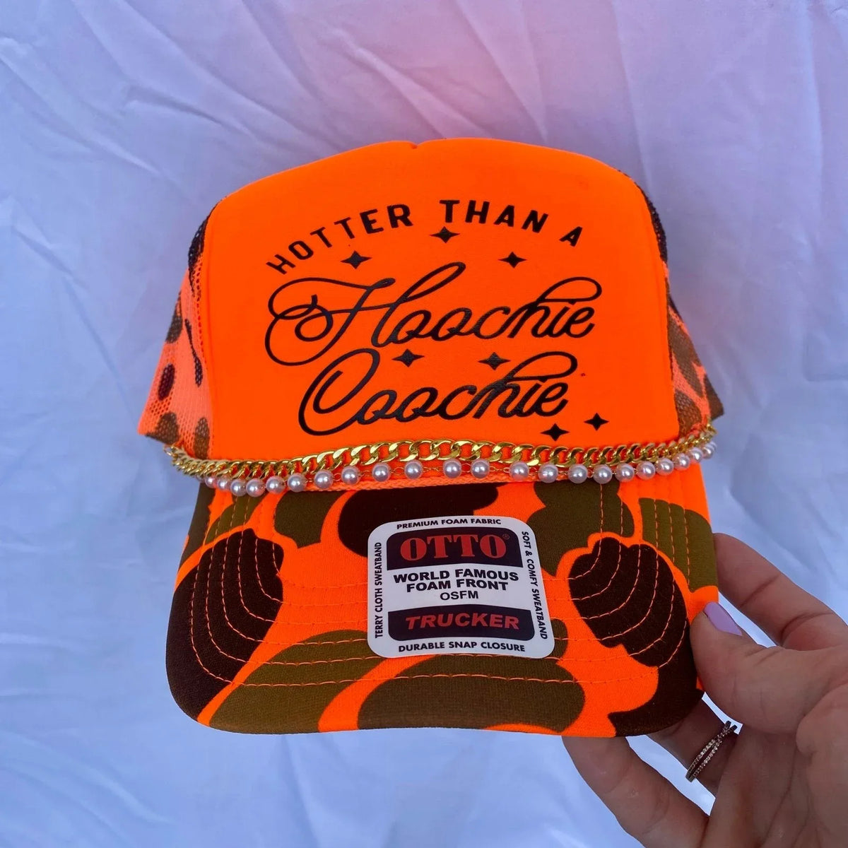 Hotter than a hoochie coochie- Trucker Hat - BIG FRENCHIES