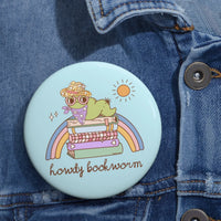 Howdy Bookworm Button - BIG FRENCHIES