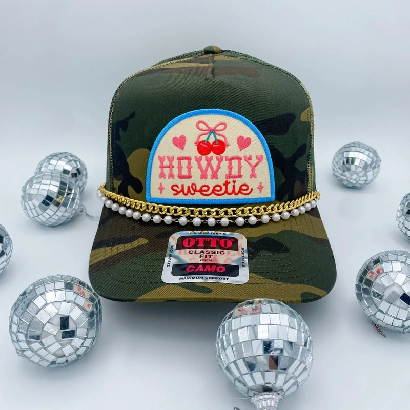 Howdy Sweetie Camo- Trucker Hat - BIG FRENCHIES