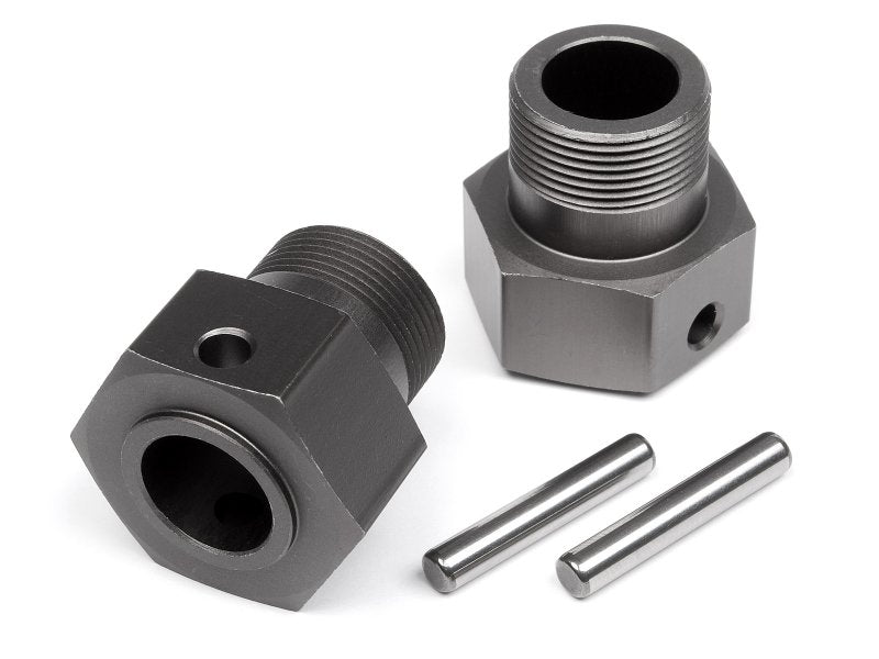 HPI Racing Wheel Hex Hub 24X27mm Gunmetal Baja 5SC (2pcs)