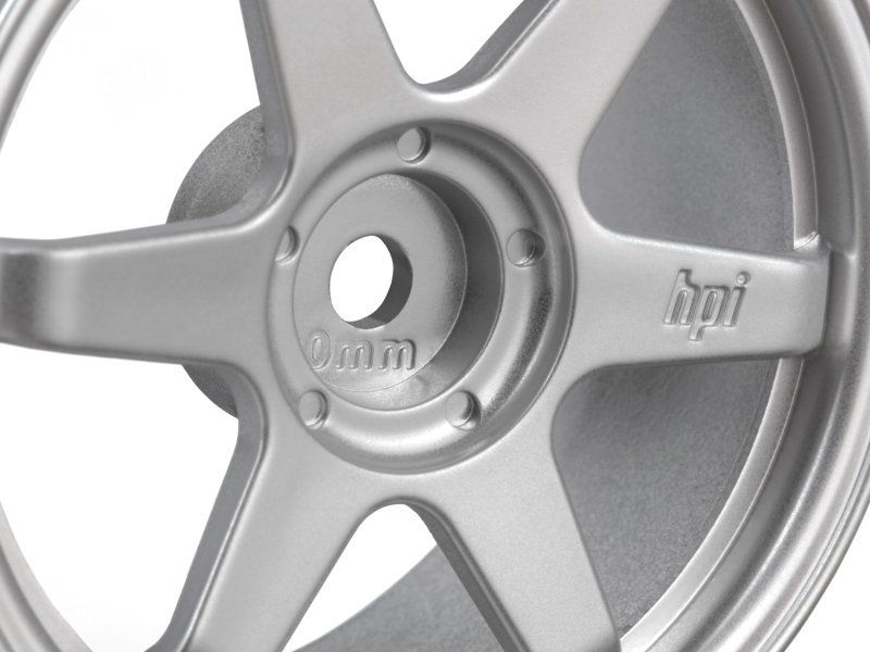 HPI Racing TE37 Wheel 26mm Matte Chrome (0mm Offset) 160751