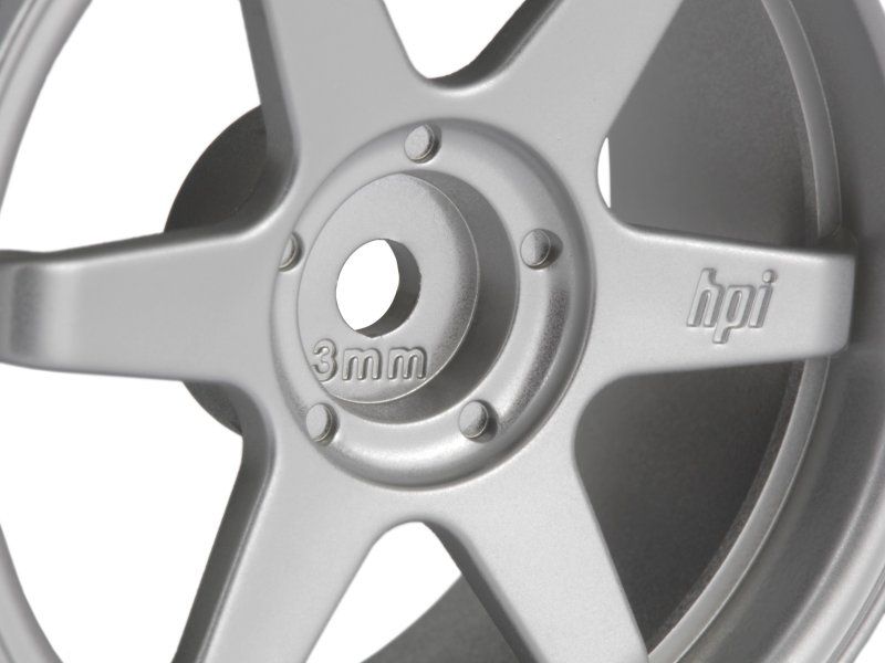 HPI Racing TE37 Wheel 26mm Matte Chrome (3mm Offset) 160752