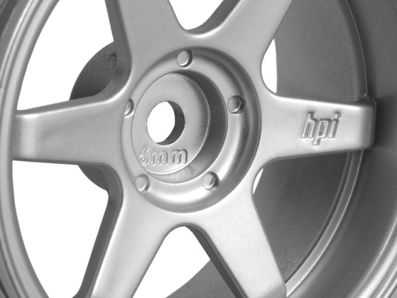HPI Racing TE37 Wheel 26mm Matte Chrome (6mm Offset) 160753