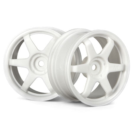 HPI Racing TE37 Wheel 26mm White 6mm Offset Fits 26mm Tire