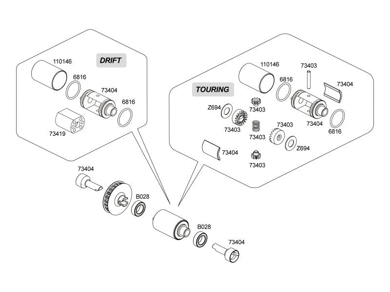 HPI Racing Differential Pinion Gear Set Micro RS4 / Micro Drift.