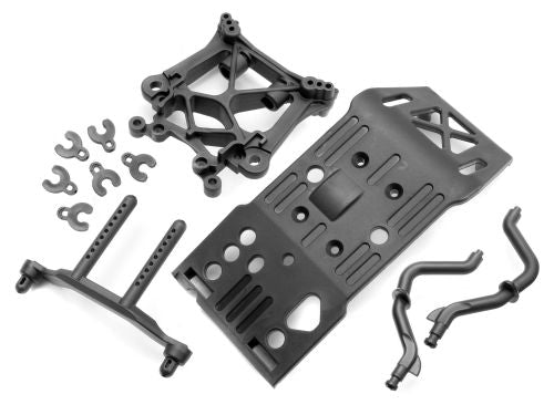HPI Racing Skid Plate/Body Mount Savage X Shock Tower Set