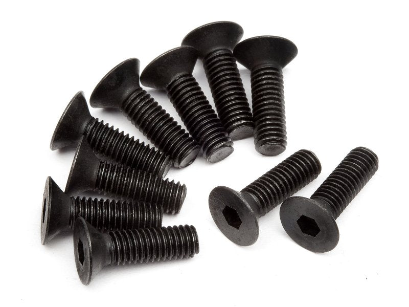 HPI Racing Flat Head Screw M3X10mm Hex Socket (10pcs)