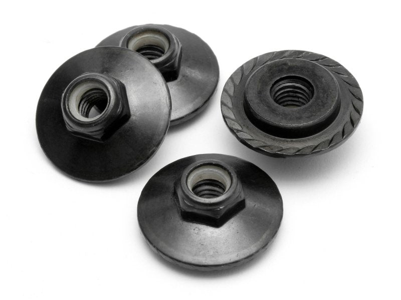 HPI Racing Flanged Lock Nut M5X8mm Black (4pcs)