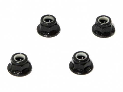HPI Racing Flanged Lock Nut M5 Black (4pcs)