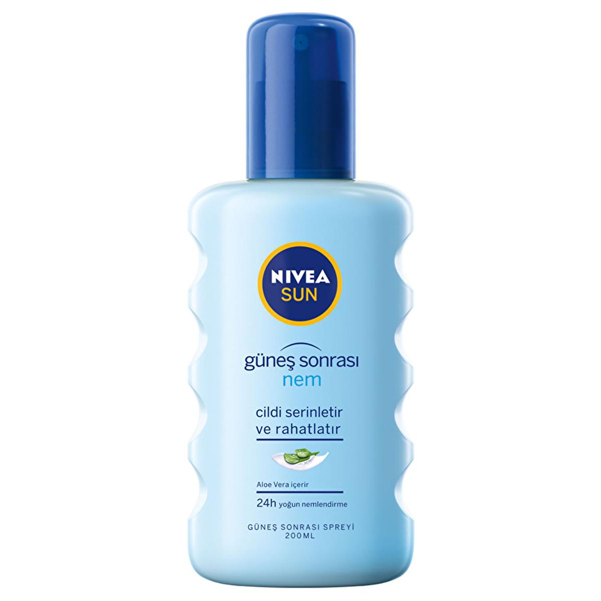 Nivea After Sun Moisturizing Spray with Aloe Vera & Hyaluron - 48-Hour Hydration, Sunburn Relief, Tan Extender, Non-Greasy - 6.76 fl oz
