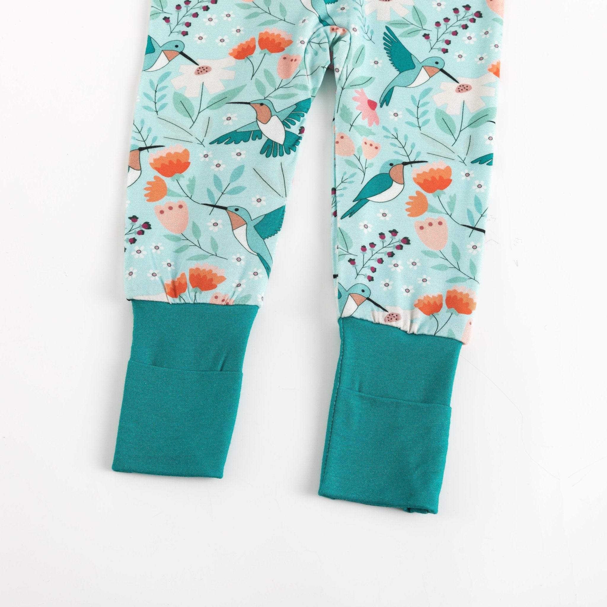 Hummingbird Bloom (Convertible Zip Footies) - BIG FRENCHIES